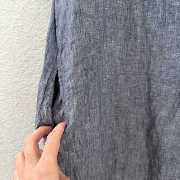 Roberta Roller Rabbit Hinata Dress Blue Linen Size Medium - Picture 6 of 9